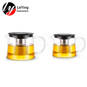 New Popular Factory High Quality Borosilicate Glass Teapot With Removable Infuser